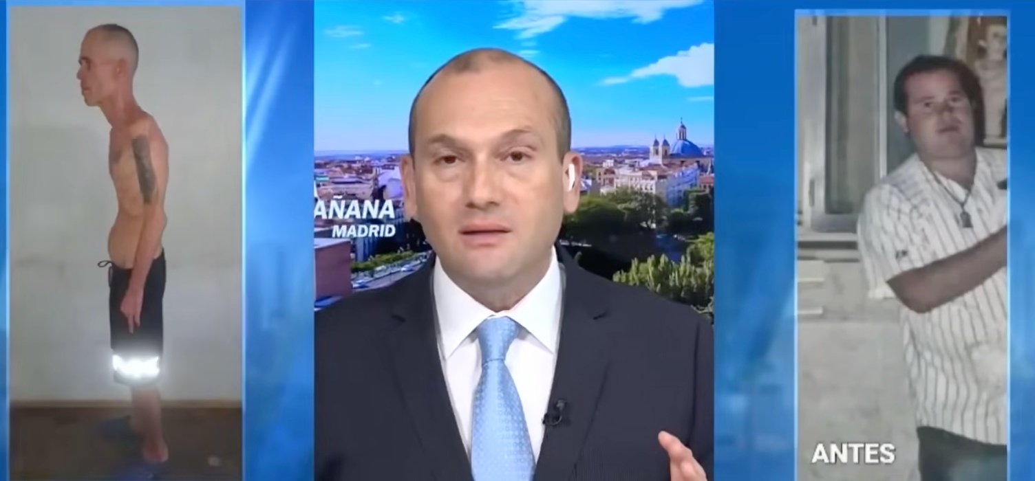 El preso político cubano Alexander Díaz Rodríguez (a la izquierda), después de pasar 5 años en las cárceles cubanas