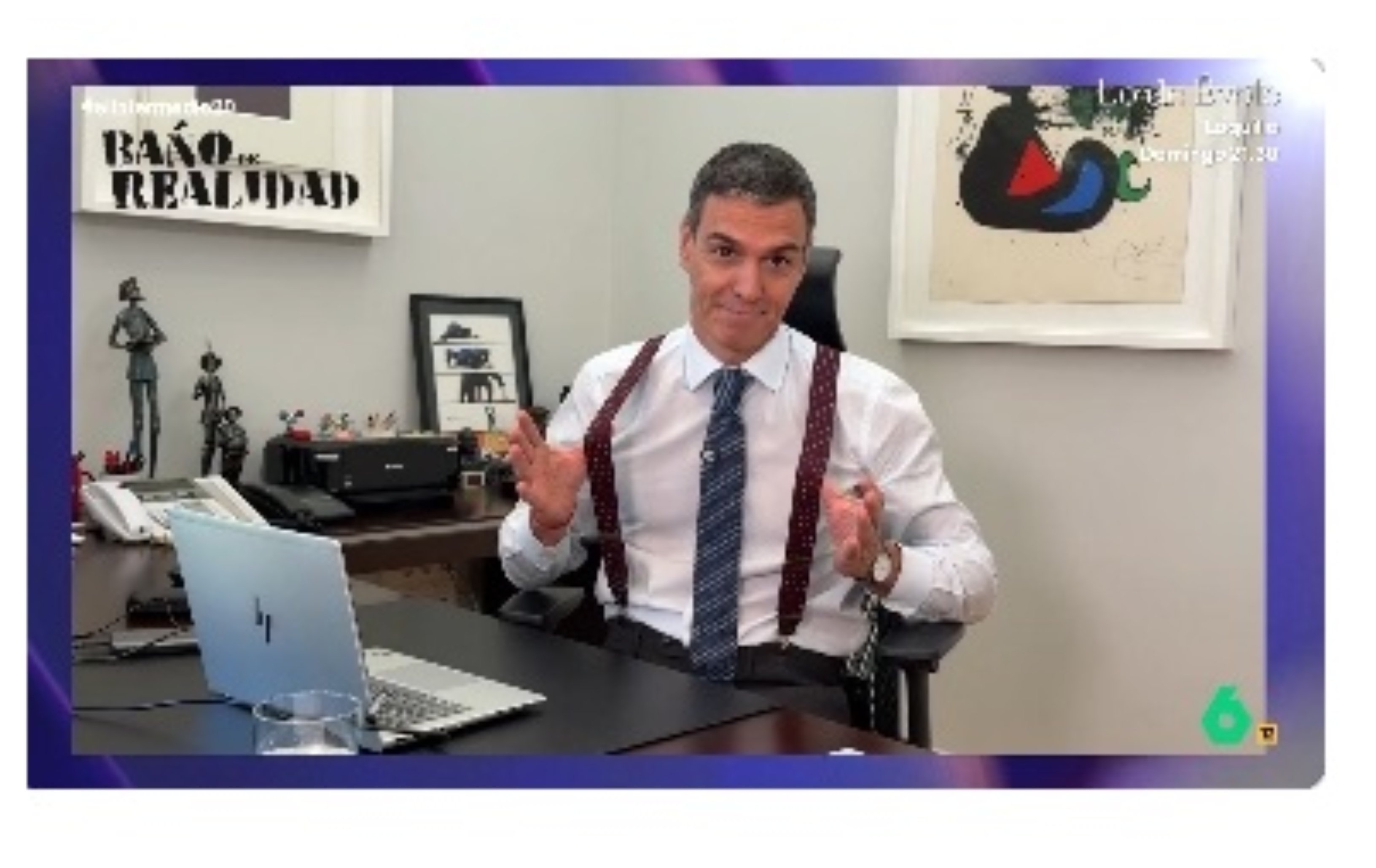 Durísima entrevista de Wyoming a Sánchez, en 'El Intermedio': "Aunque os lo agradezco, es falso. Estoy muy lejos de parecerme a George Clooney"