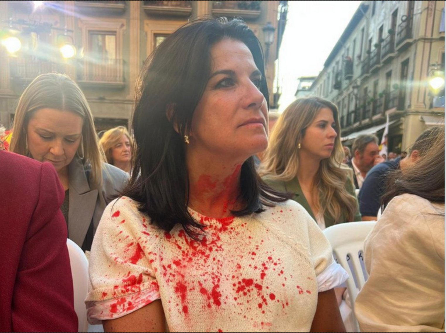 María Ruiz Solas, de Vox, agredida durante el mitin