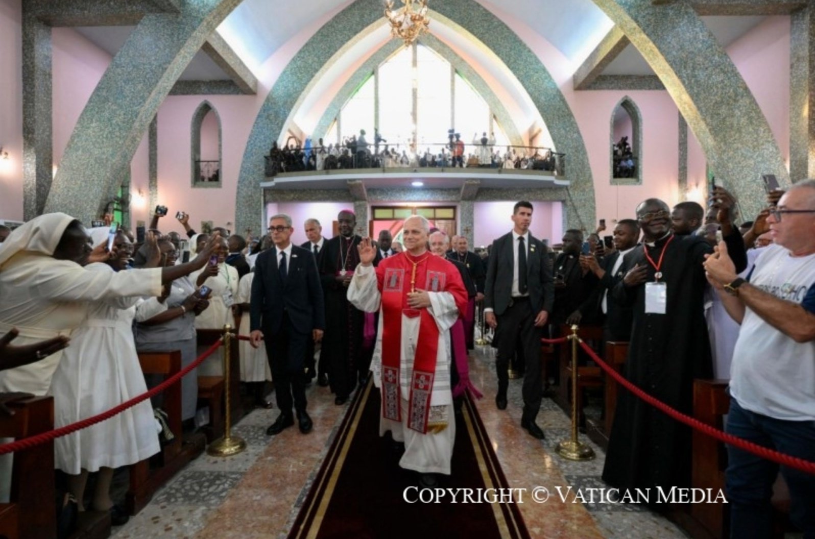 León XIV mantuvo un encuentro con obispos, sacerdotes, consagrados y agentes pastorales en Angola