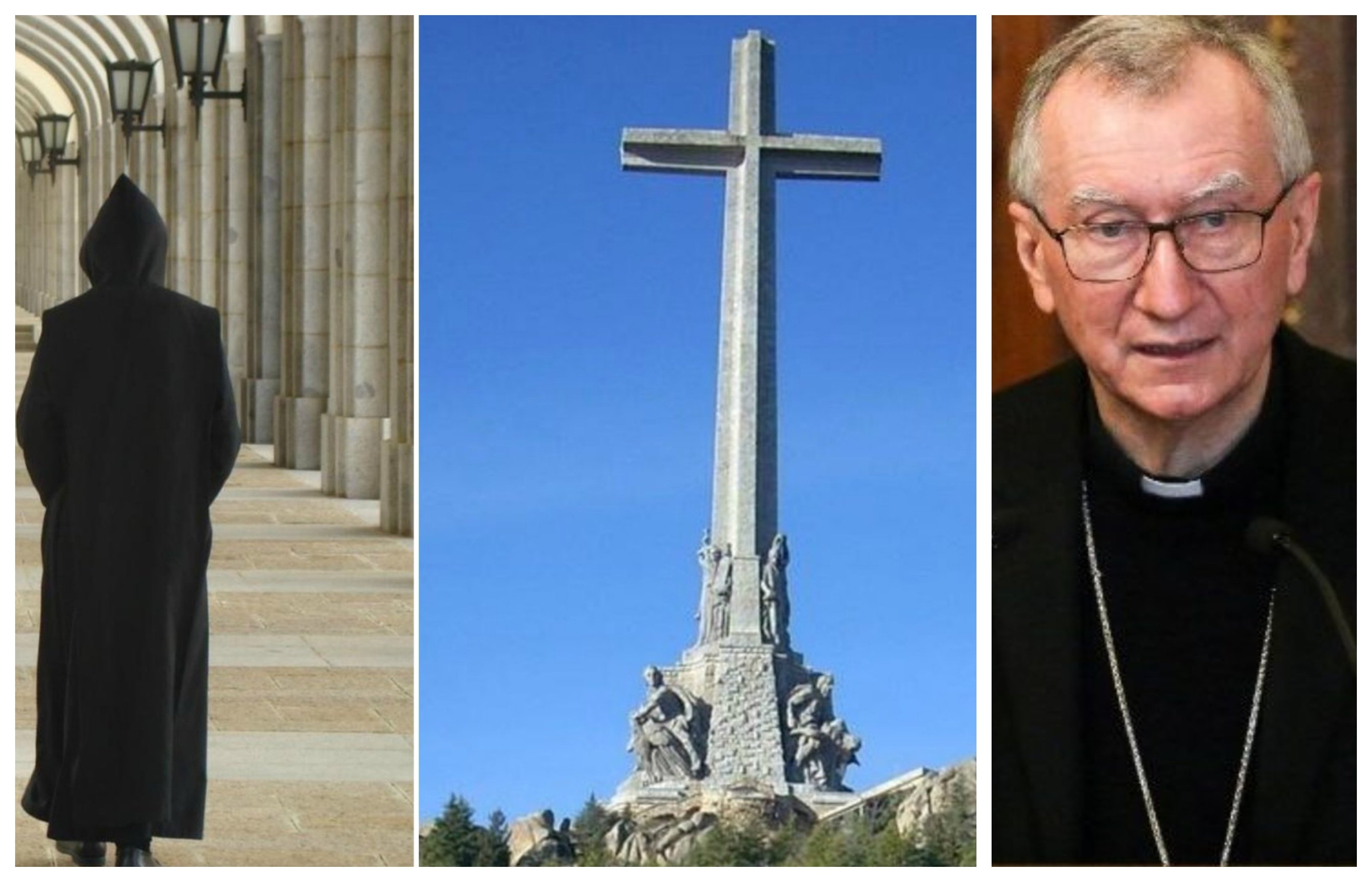 El Vaticano (cuyo Secretario de Estado es el cardenal Pietro Parolin, (derecha de la imagen)) tomaba cartas en el asunto del Valle de los Caídos, ahora que se ha dado cuenta de que la resignificación del Valle que firmó con el Gobierno español es una estafa
