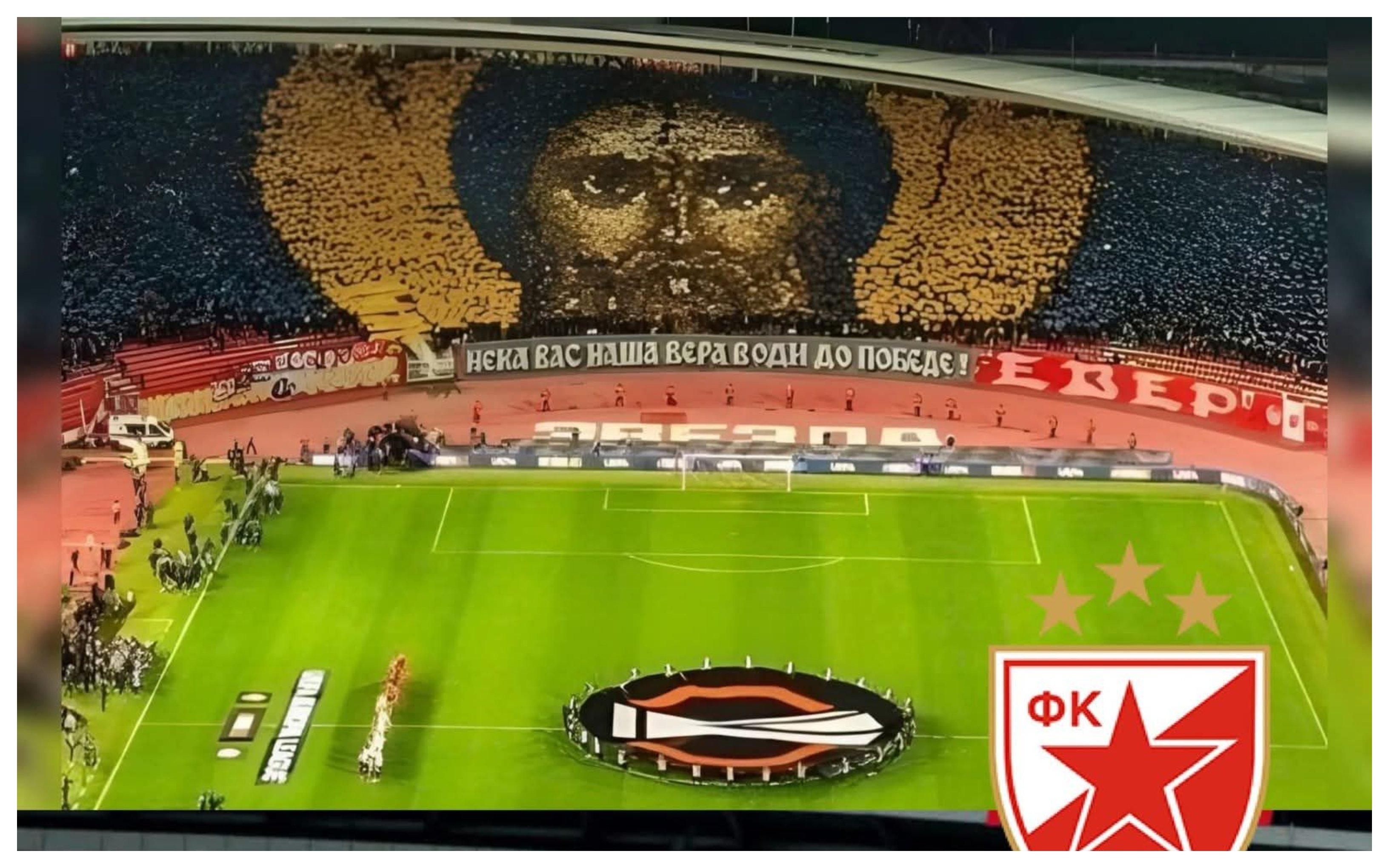 La UEFA, que dirige el esloveno Aleksander Čeferin, ha multado al club Estrella Rojo de Belgrado, por esta imagen