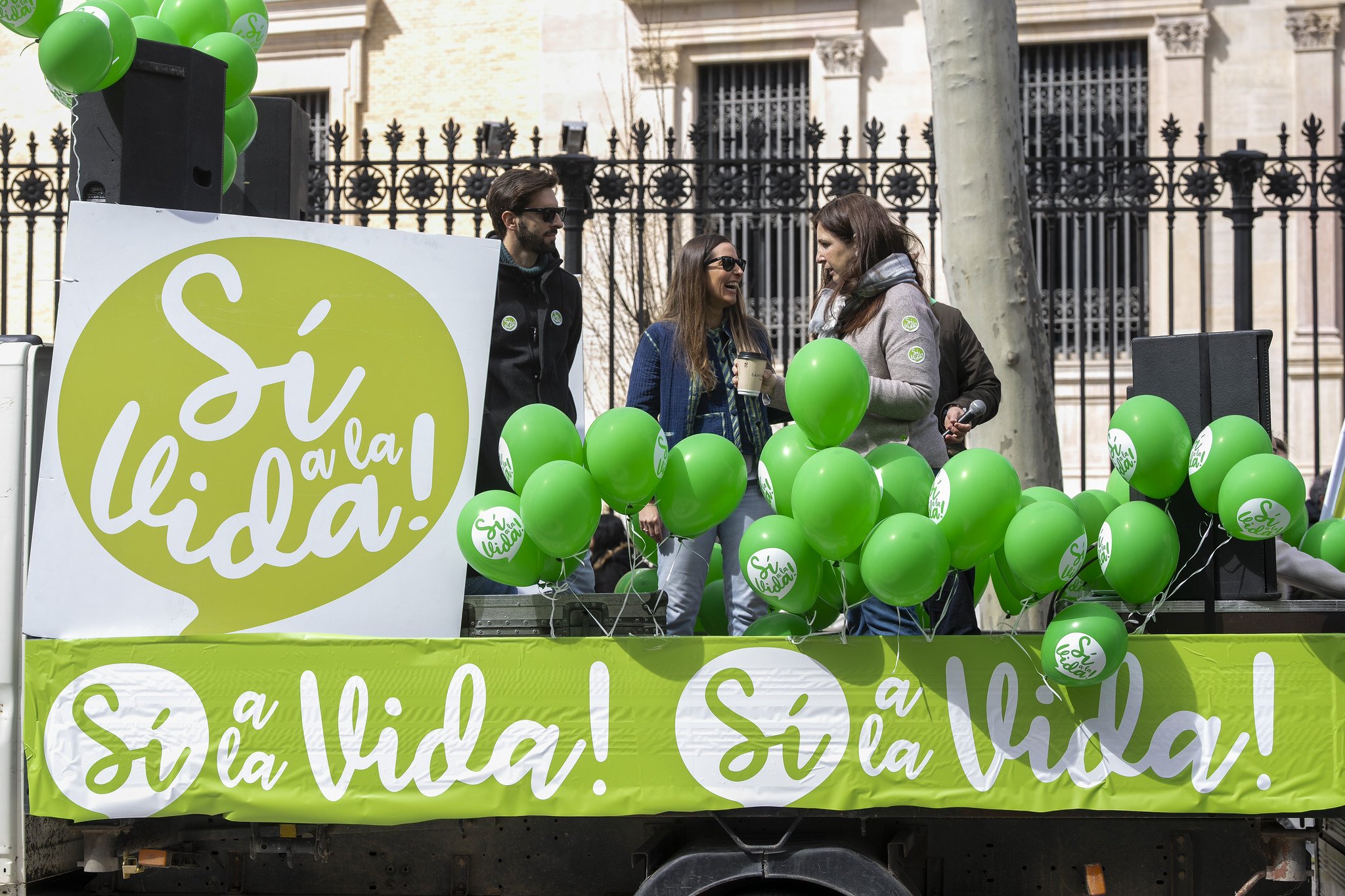 La Marcha Sí al a Vida es un acto unitario en el que todas las ONG y personas de la sociedad civil comprometidas con la defensa de la vida salen a la calle bajo un mismo color, el verde esperanza, y mismo lema, Sí a la Vida / Foto: Pablo Moreno