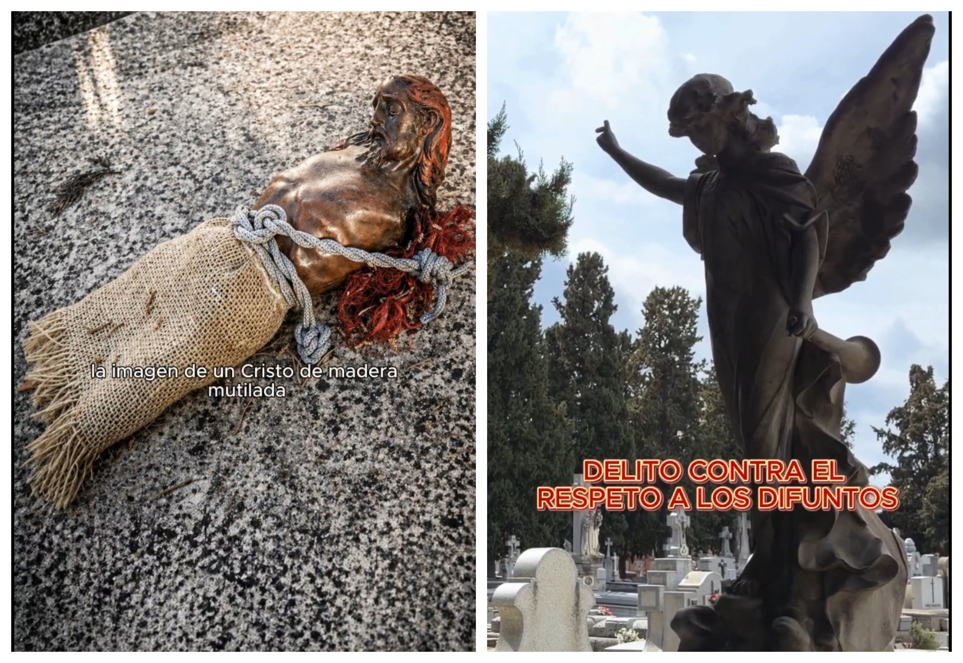 En ese cementerio, el pasado 7 de abril se encontró la imagen de una Cristo mutilado de piernas y brazos y con el cabello tintado de rojo. Todo parecía indicar que se trató de un caso de santería