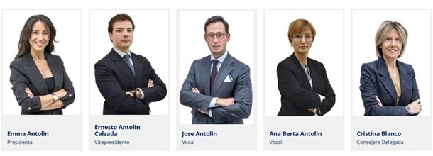 Consejo de Administración de Antolin a fecha de 30 de abril de 2026