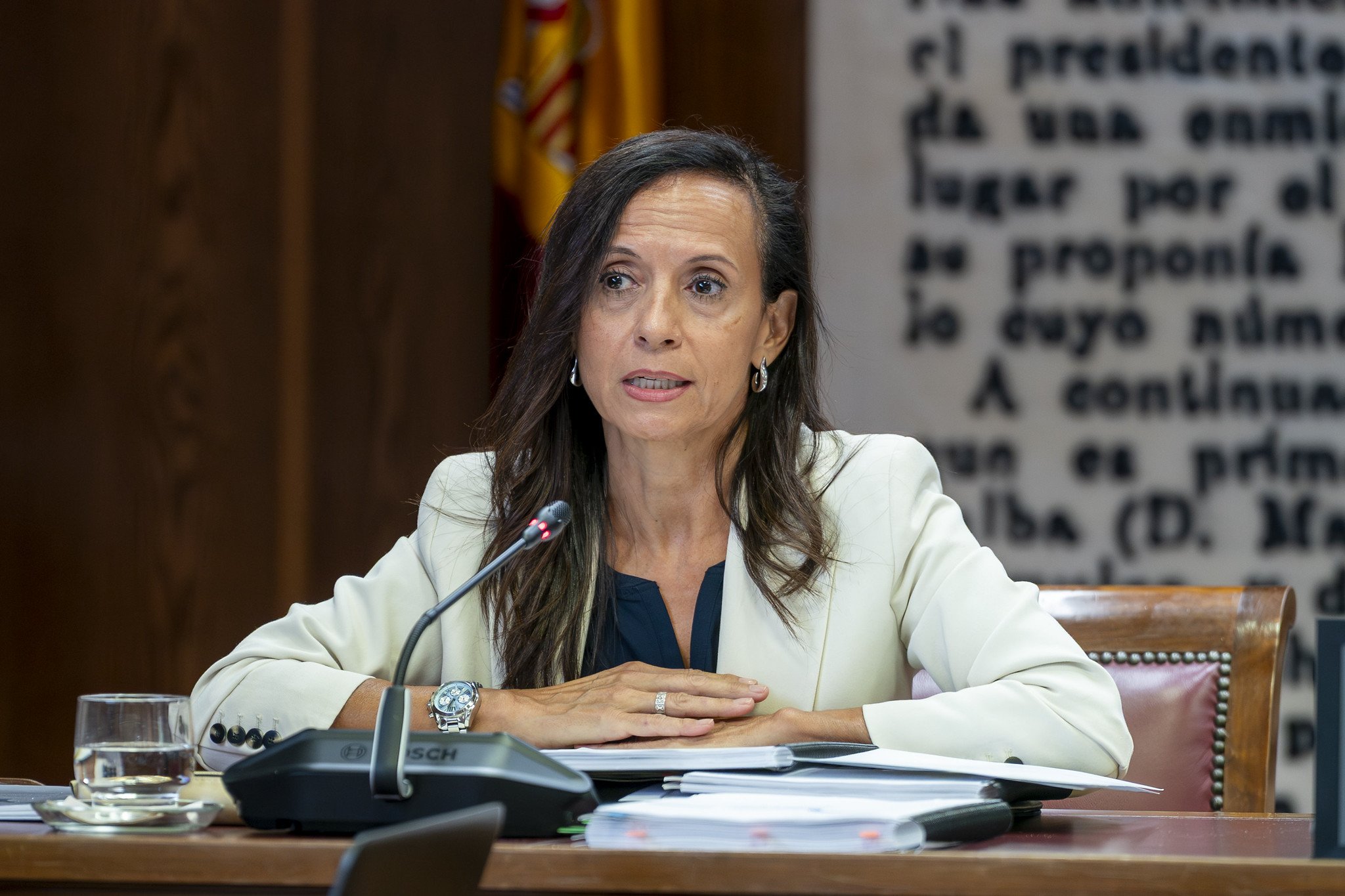La exministra socialista Beatriz Corredor dice que mantendrá la operación reforzada del sistema eléctrico hasta “no esté seguro al 100%” de que todos los actores cumplen con su obligación de controlar la tensión / Foto: Pablo Moreno