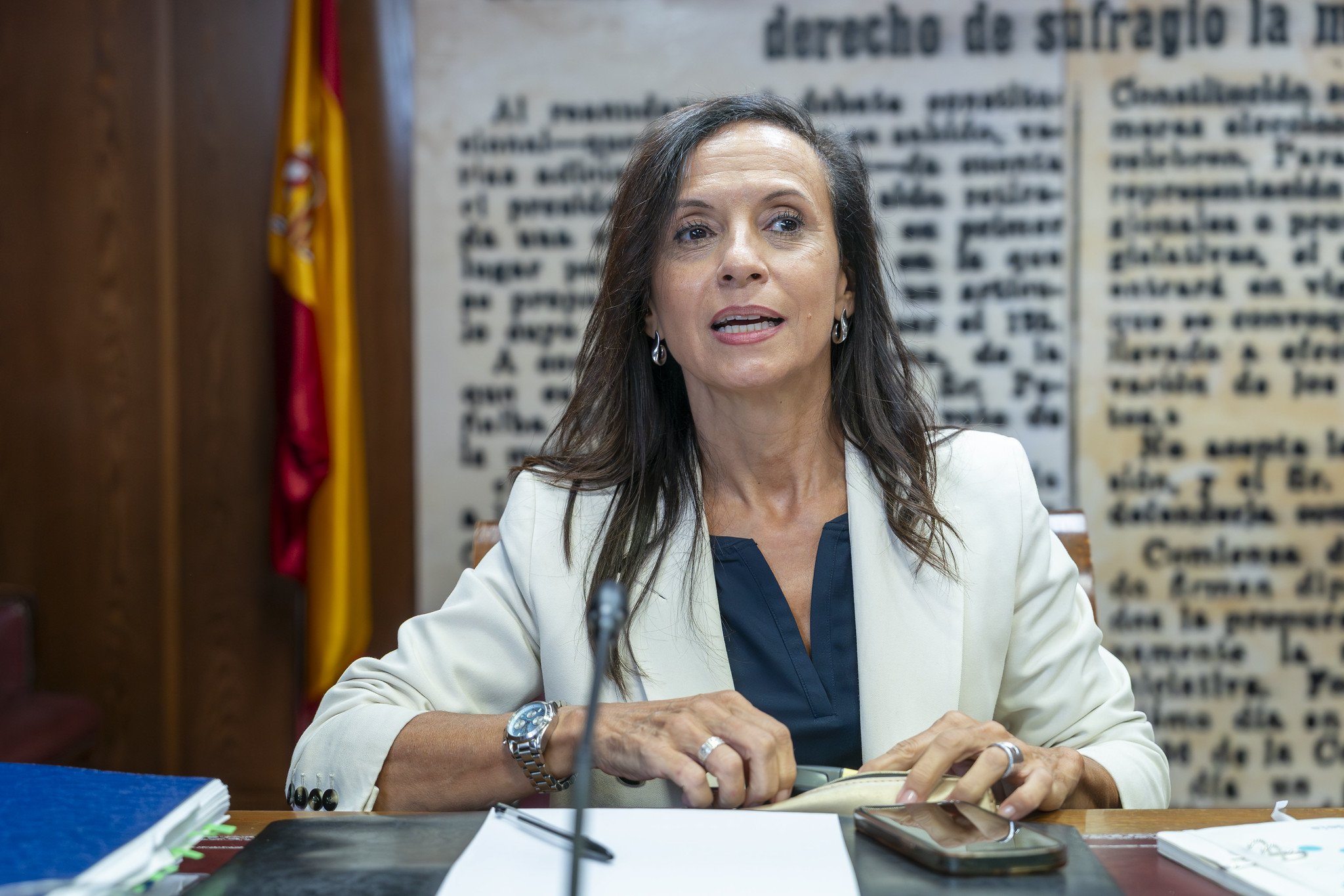 La exministra socialista Beatriz Corredor no tendrá que enfrentar en vivo y en directo las preguntas de los accionistas en la próxima Junta porque será exclusivamente telemática / Foto: Pablo Moreno