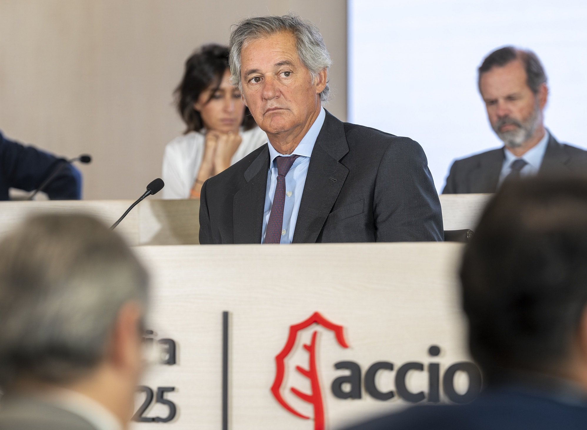 José Manuel Entrecanales Domecq, presidente ejecutivo de Acciona y presidente de Acciona Energía, delante de su primo Juancho Entrecanales Franco, vicepresidente de Acciona y consejero dominical de la filial verde / Foto: Pablo Moreno
