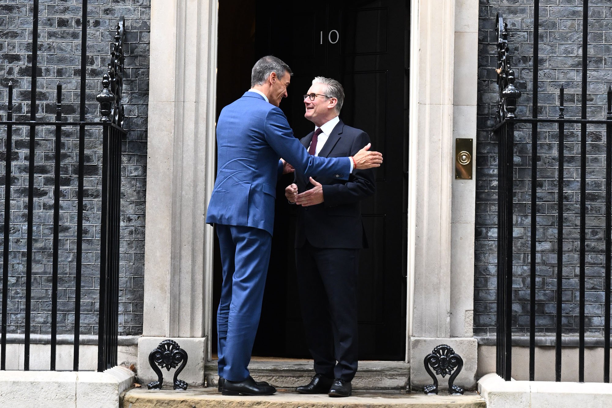 Keir Starmer recibió a Pedro Sánchez en el número 10 de Downing Street, en septiembre de 2025