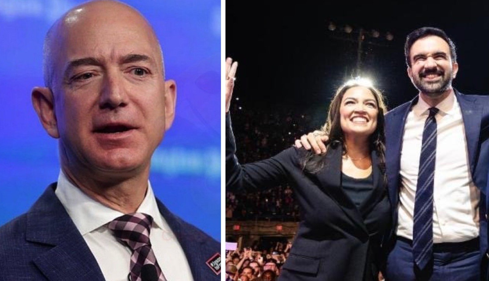 Esta semana Bezos ha entrado en guerra con Ocasio Cortez y Mamdani