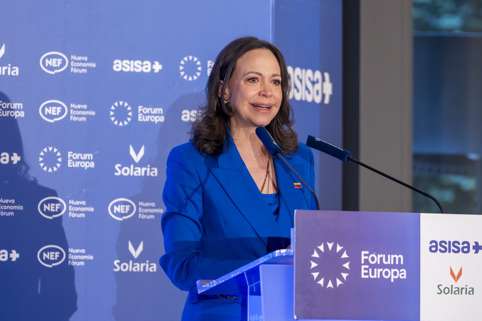 La opositora venezolana y premio Nobel de la Paz, María Corina Machado / Foto: Pablo Moreno