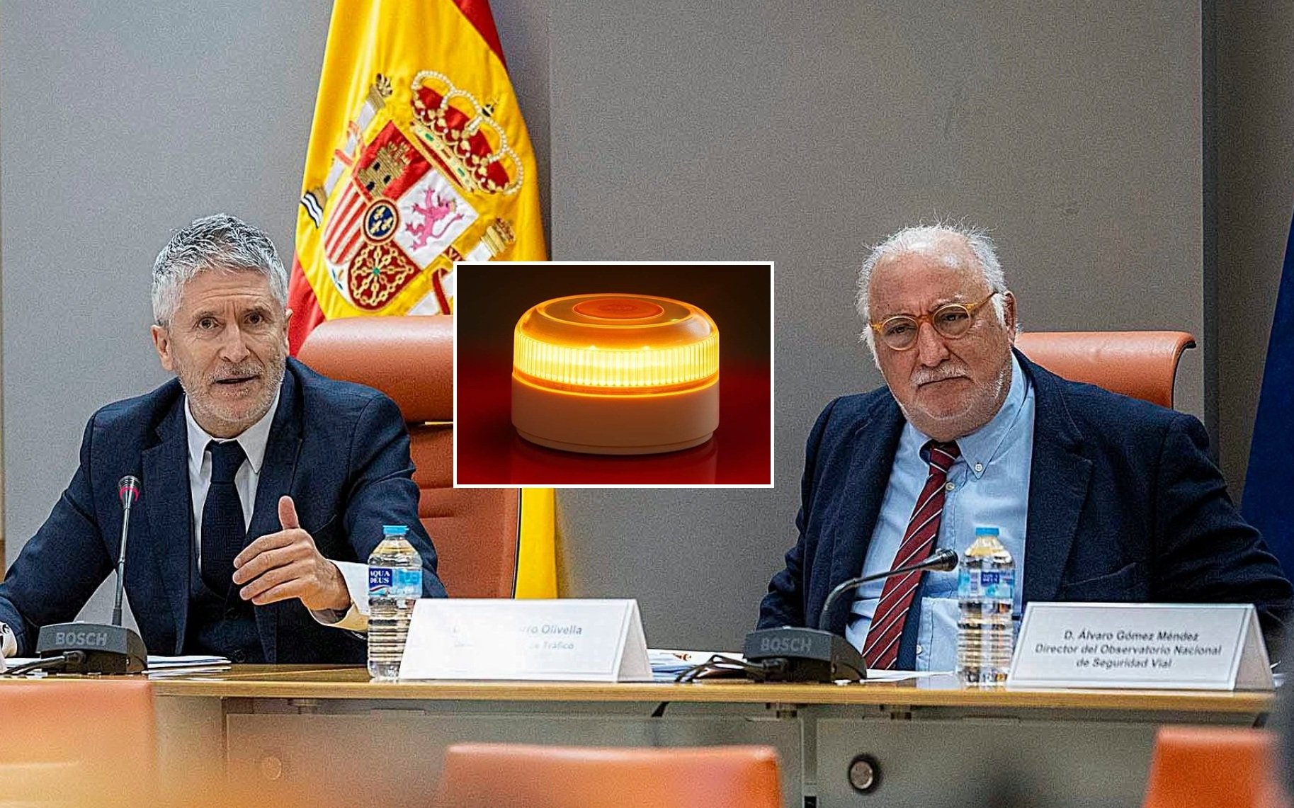 La polémica baliza V16, el penúltimo desastre de Grande-Marlaska y Navarro