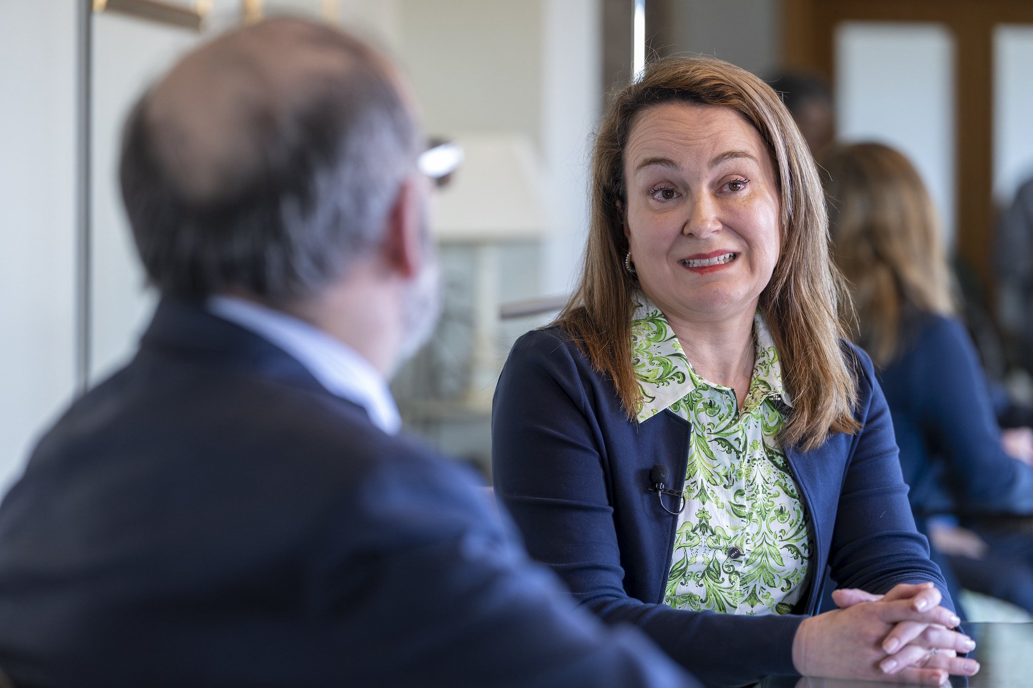 Patricia Roca, miembro del equipo de Banca Corporativa de HSBC España, durante  la entrevista / Foto: Pablo Moreno