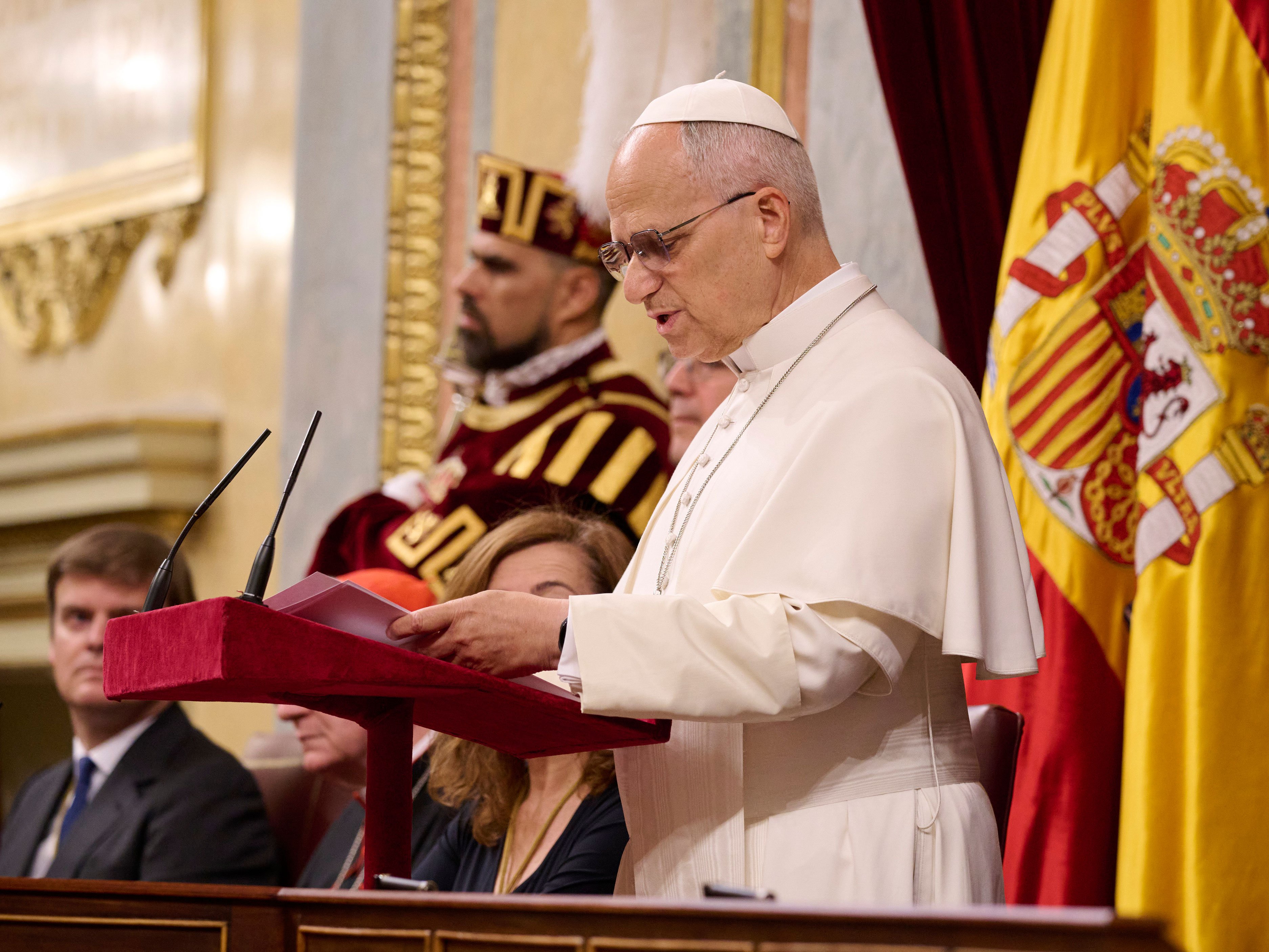 El Papa León XIV habló en el Congreso español de la defensa de la vida humana