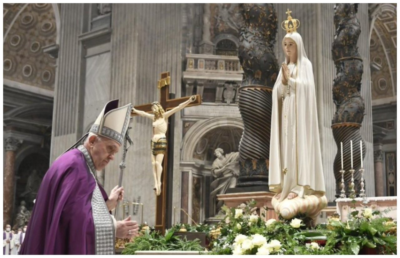 El 25 de marzo de 2022, el Papa Francisco consagró Rusia y Ucrania al Corazón Inmaculado de la Virgen María