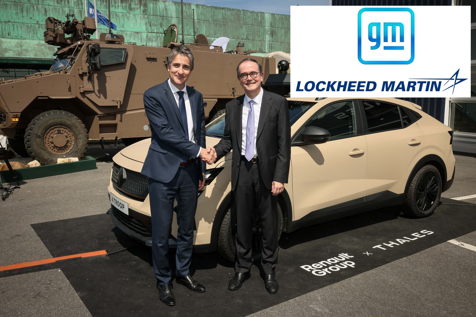 Patrice Caine, presidente y director general de Thales, y François Provost, CEO de Renault Group, han escenificado la alianza entre ambas compañías francesas, mientras en EEUU se conocía la de General Motors y Lockheed Martin