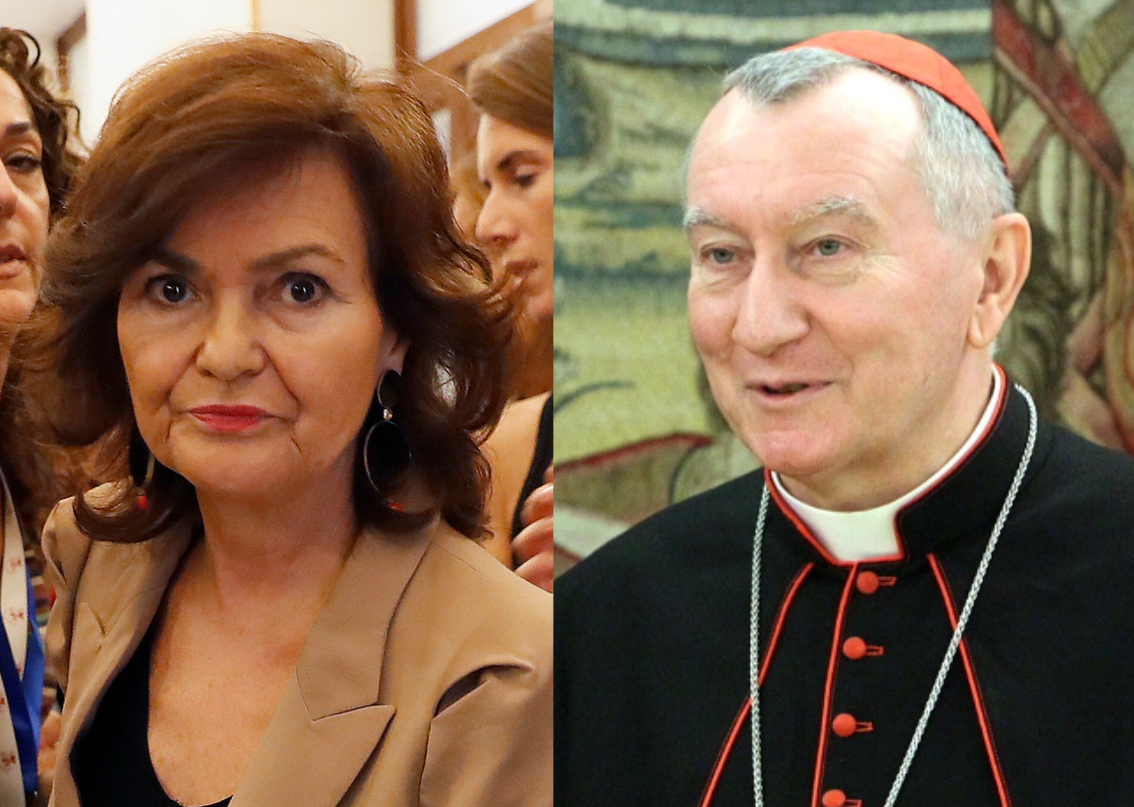 Carmen Calvo ha estado muy cordial con Parolin Carmen Calvo ha estado muy cordial con Parolin