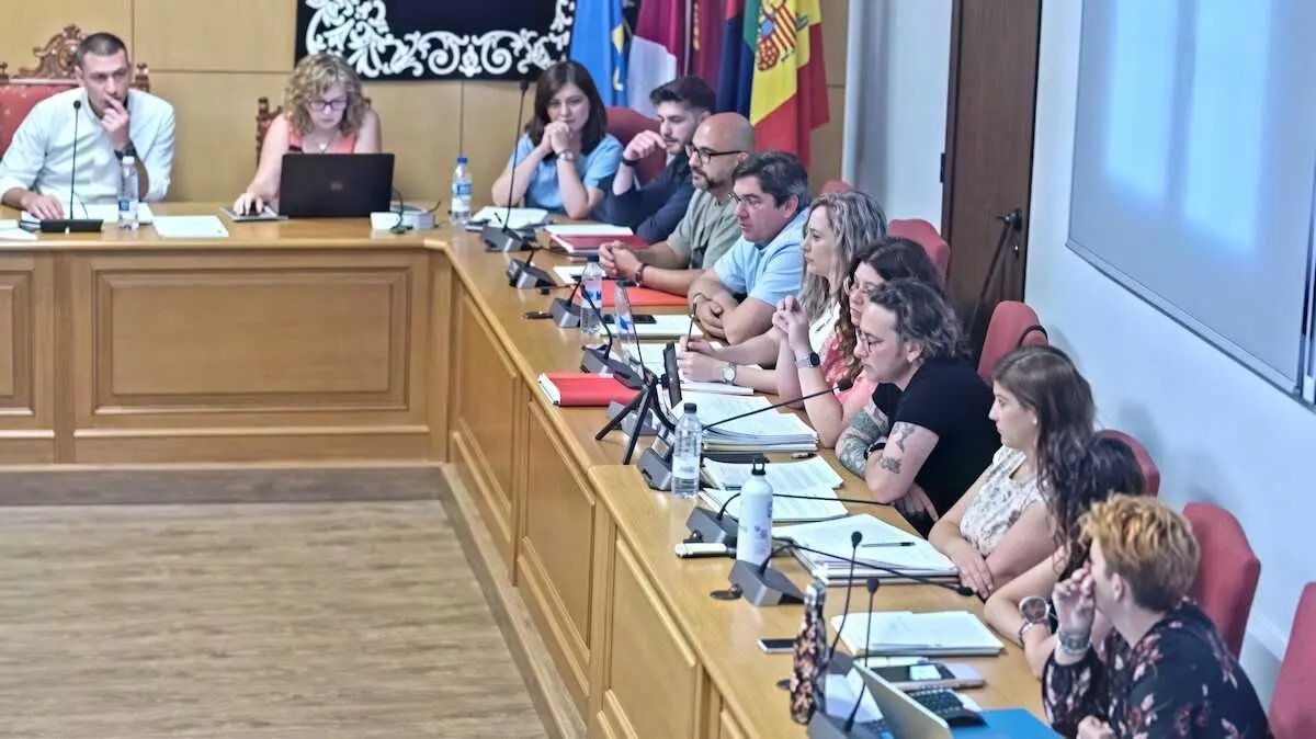 El concejal del PSOE, Raúl Casares, a la derecha con camiseta negra El concejal del PSOE, Raúl Casares, a la derecha con camiseta negra