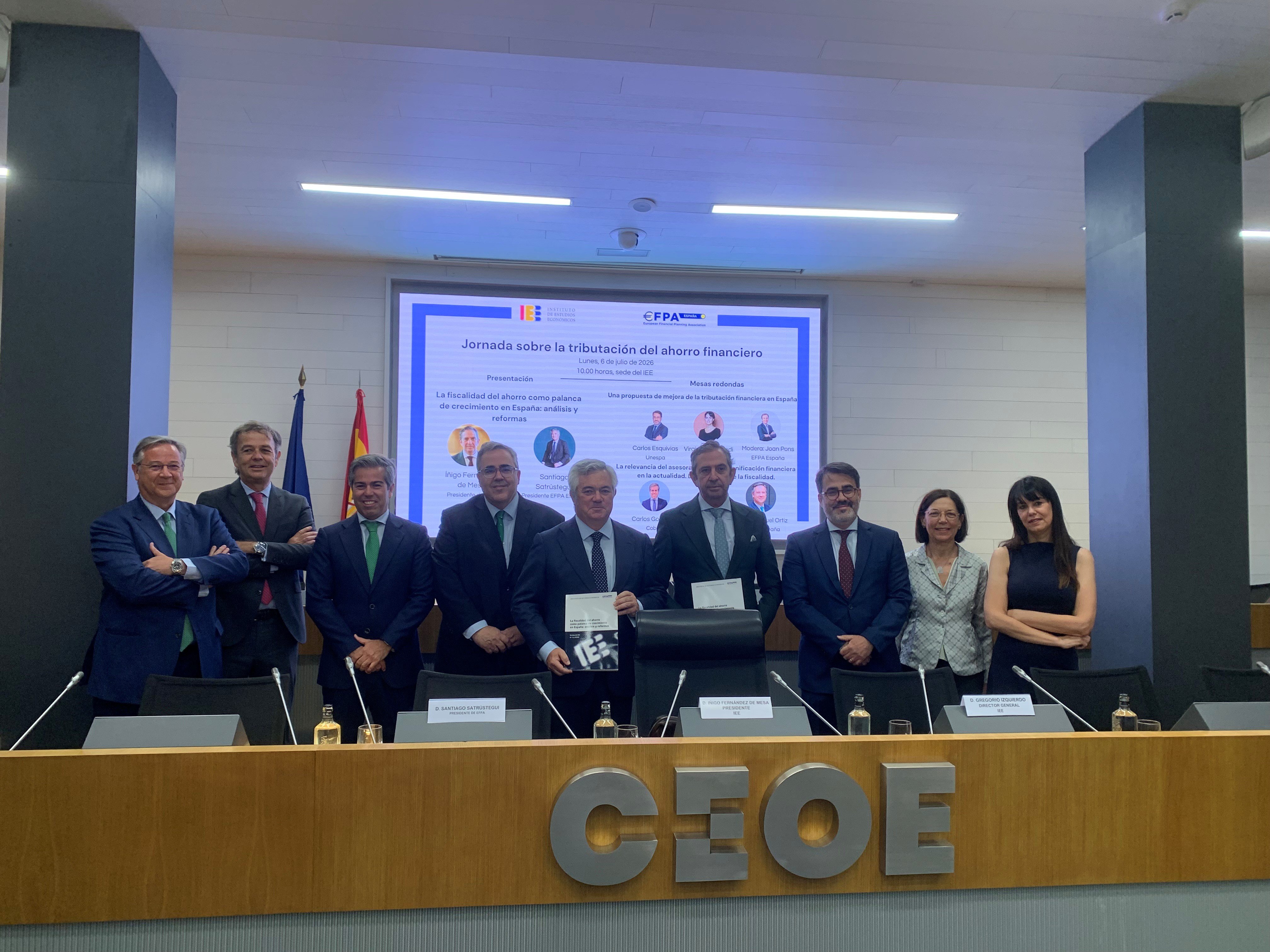 El informe sobre la tributación del ahorro financiero elaborado por el Instituto de Estudios Económicos con la colaboración de EFPA España (Asociación Española de Asesores y Planificadores Financieros) hace un llamamiento al impulso del ahorro
