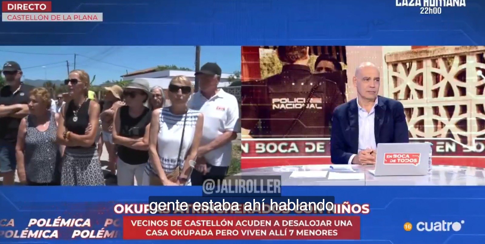 Carmen e Ismael, dos de esos vecinos, han dado la cara en el programa En boca de todos, de Cuatro, aseguran que no se encuentran ante una okupación motivada por una situación de necesidad, sino ante personas que saben actuar ante una intervención policial