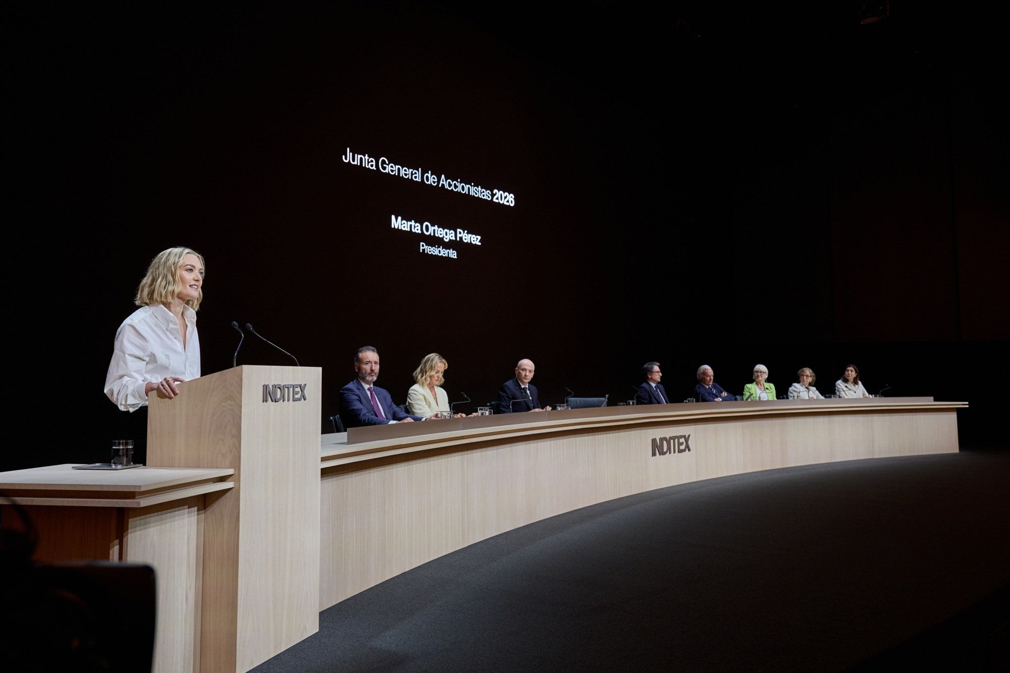 Marta Ortega Pérez ha defendido el valor de las personas, frente al auge de la IA, en su discurso ante la Junta de Accionistas de Inditex