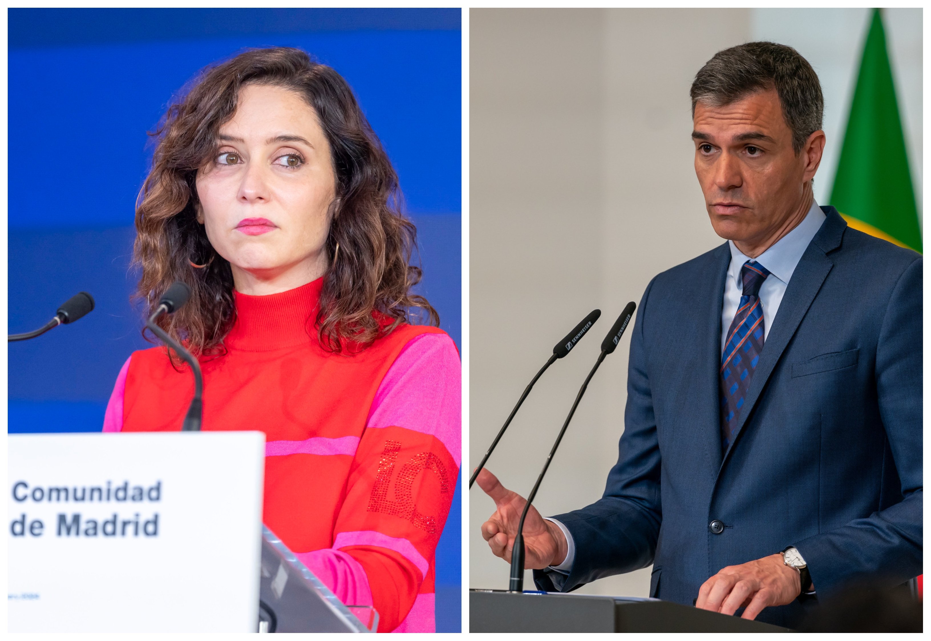 "Sánchez, que legisla contra las universidades privadas y hemos sabido estos días que necesita un avión del ejército con 80 plazas para ir a visitar a su hija en una universidad privada en Londres": doble pulla de Ayuso al presidente