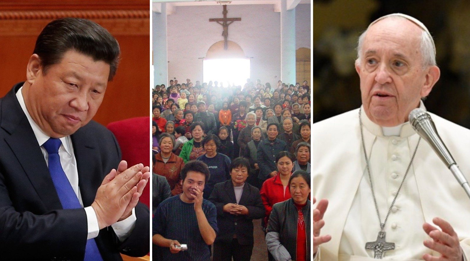 el Papa Francisco firmó con el Gobierno Pekín un acuerdo por el que, en pocas palabras, fusionaba las dos Iglesias, la verdadera y la falsa, y se repartía con los comunistas el nombramiento de cargos (Foto central cedida por ACN)