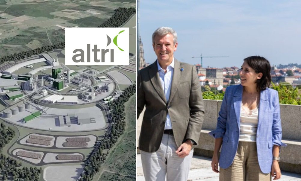 Alfonso Rueda y María Jesús Lorenzana, presidente de la Xunta de Galicia y consejera de Economía e Industria, respectivamente, informan del archivo del expediente de Altri, que quería levantar una fábrica en Palas de Rei