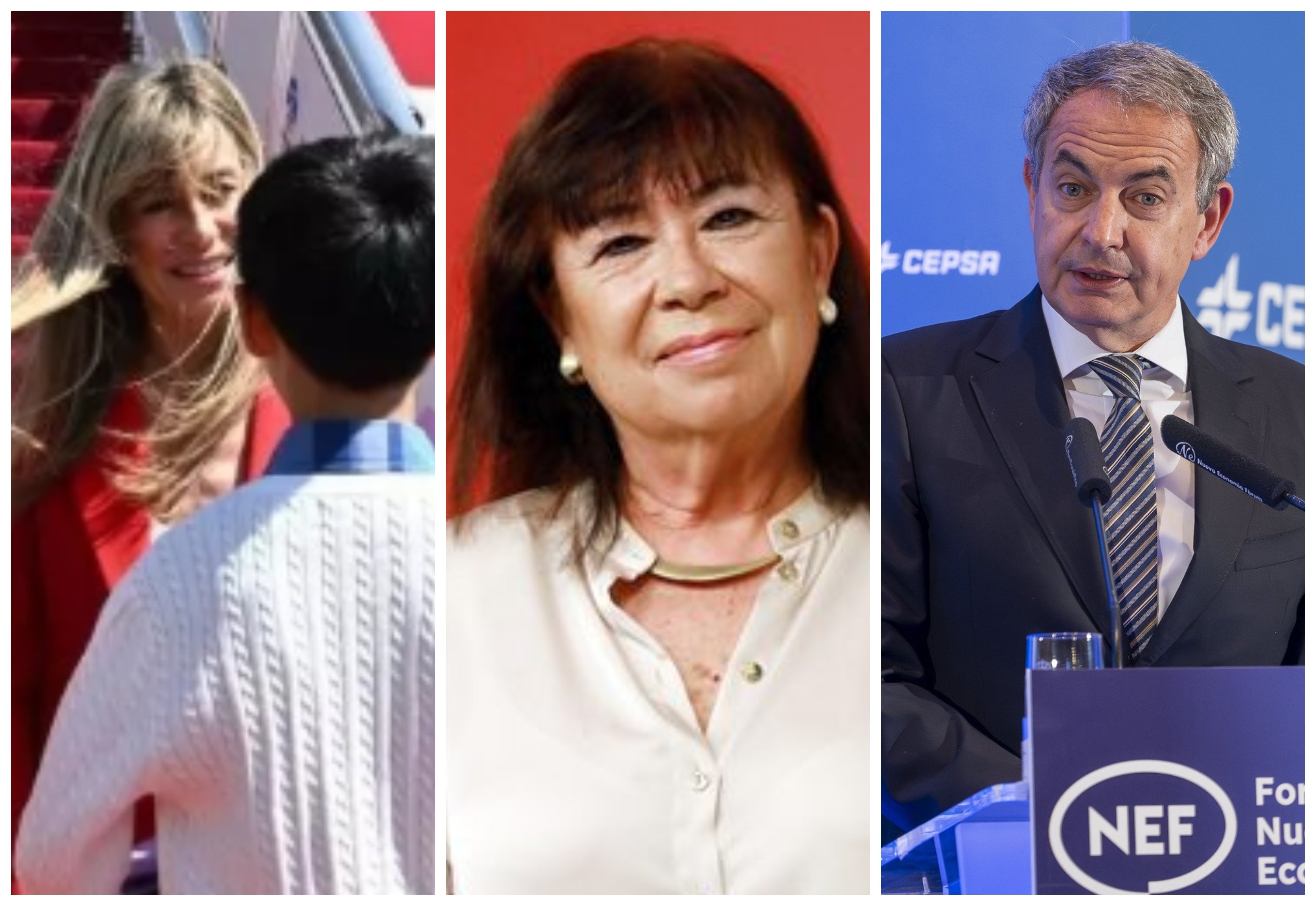 Begoña Gómez, Cristina Narbona y Zapatero