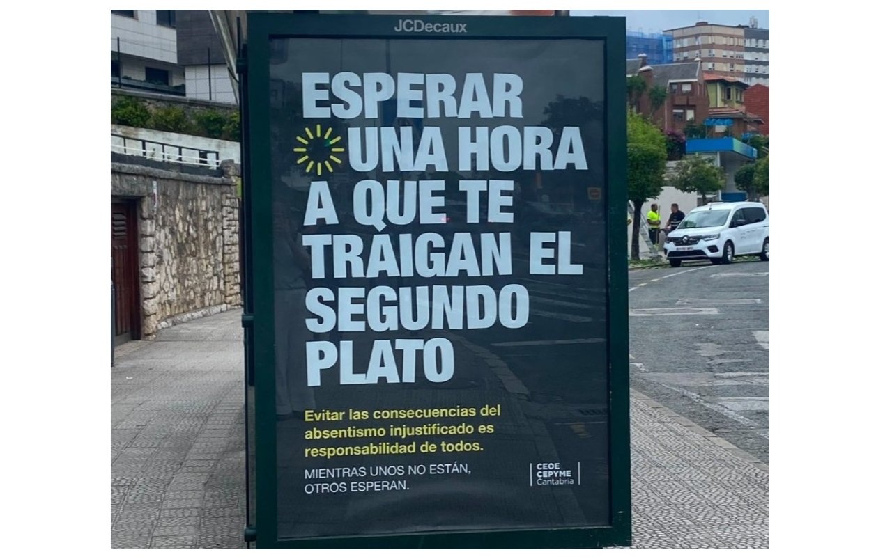 Los empresarios de una zona de España han lanzado una campaña, muy inteligente, por cierto, contra el absentismo y la vagancia creciente en la clase trabajadora española