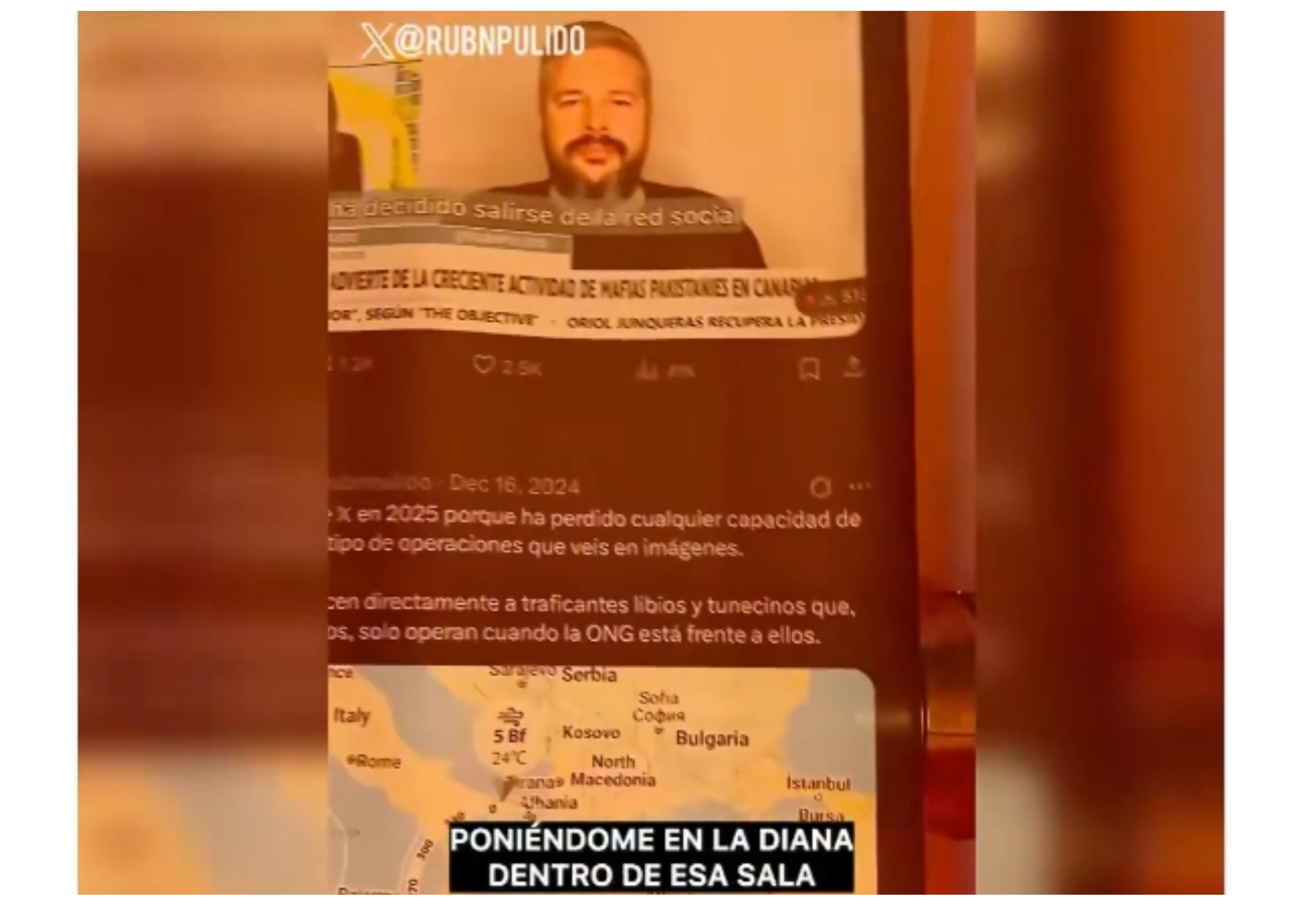 "¿Qué estás haciendo poniéndome en la diana dentro de esa sala de exposiciones?", pregunta Rubén Pulido al fundador de Open Arms, Óscar Camps "¿Qué estás haciendo poniéndome en la diana dentro de esa sala de exposiciones?", pregunta Rubén Pulido al fundador de Open Arms, Óscar Camps