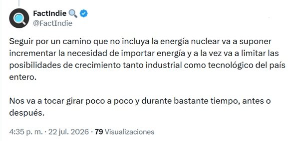No se puede seguir sin la nuclear