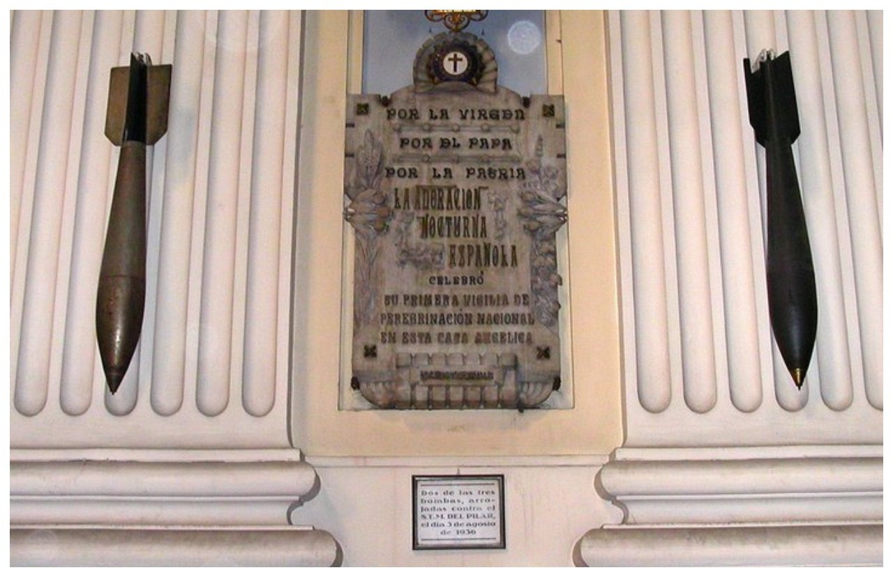 Hace ahora 90 años, tres bombas cayeron sobre la Basílica del Pilar: ninguna estalló