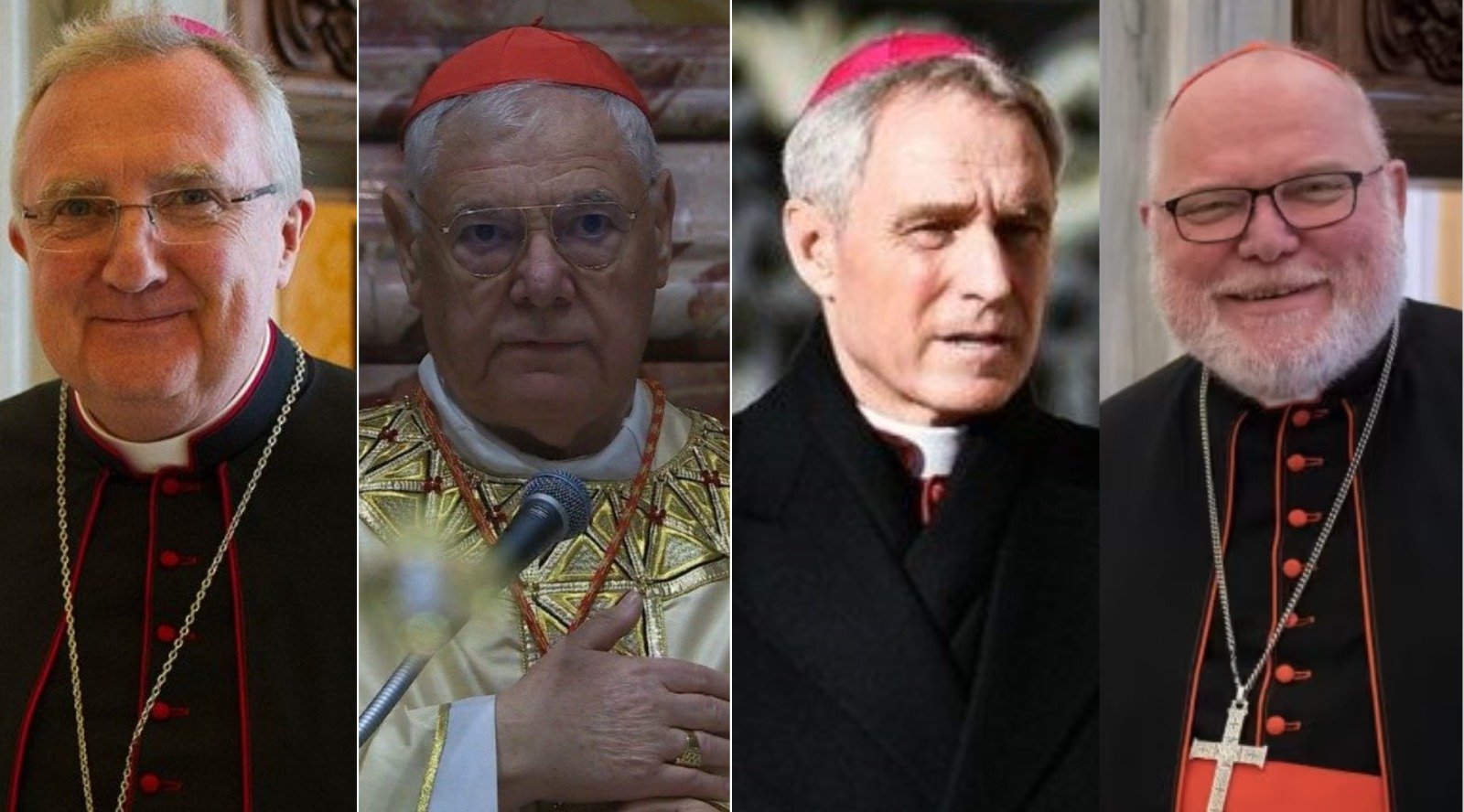 Los cardenales Artur Roche, Gerhard Müller, Georg Gänswein y Karl Marx