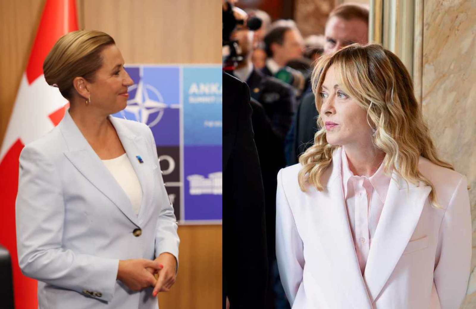 Mette Frederiksen y Giorgia Meloni