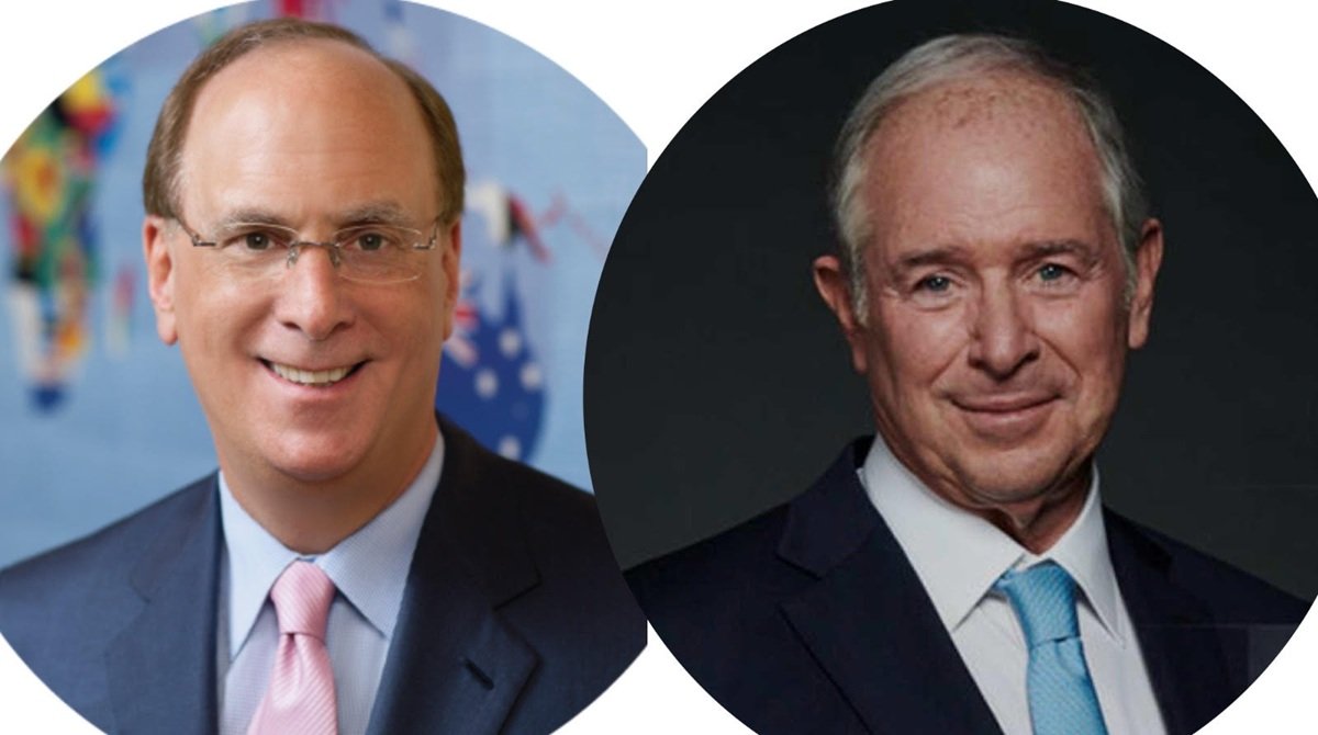 Larry Fink y Stephen A Schwarzman, los líderes de los fondos BlackRock y Blackstone