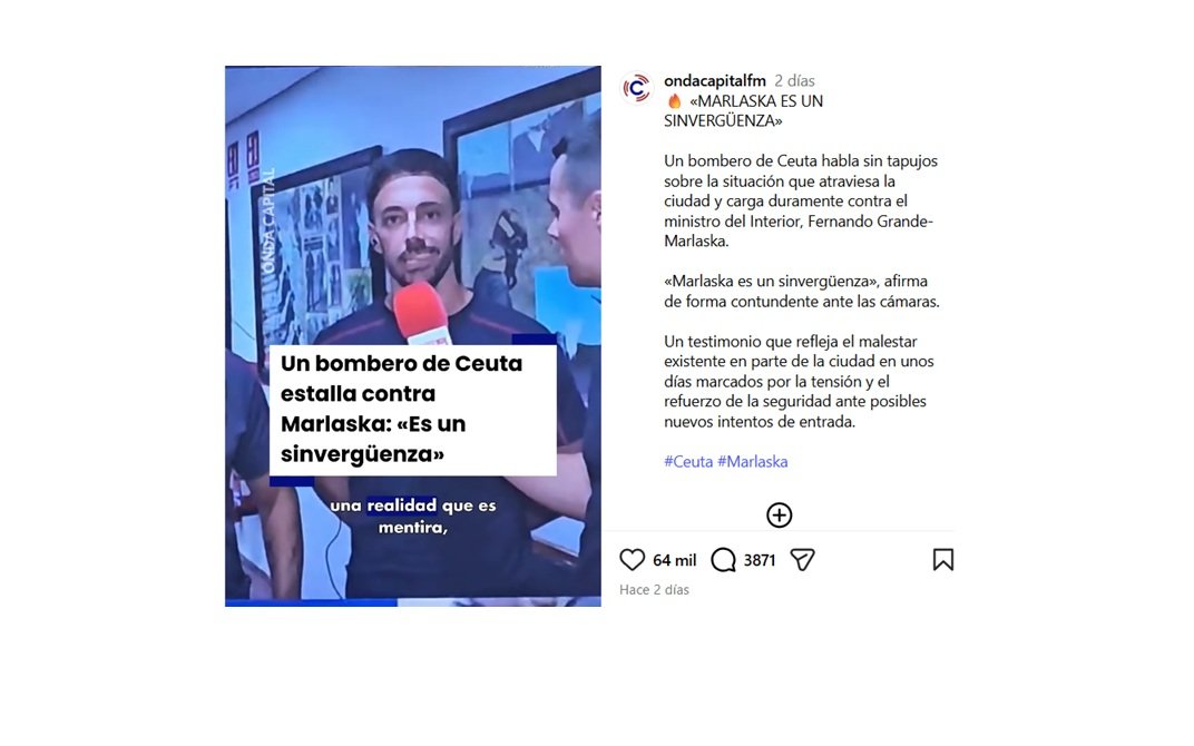 Un bombero ceutí contra Marlaska Un bombero ceutí contra Marlaska