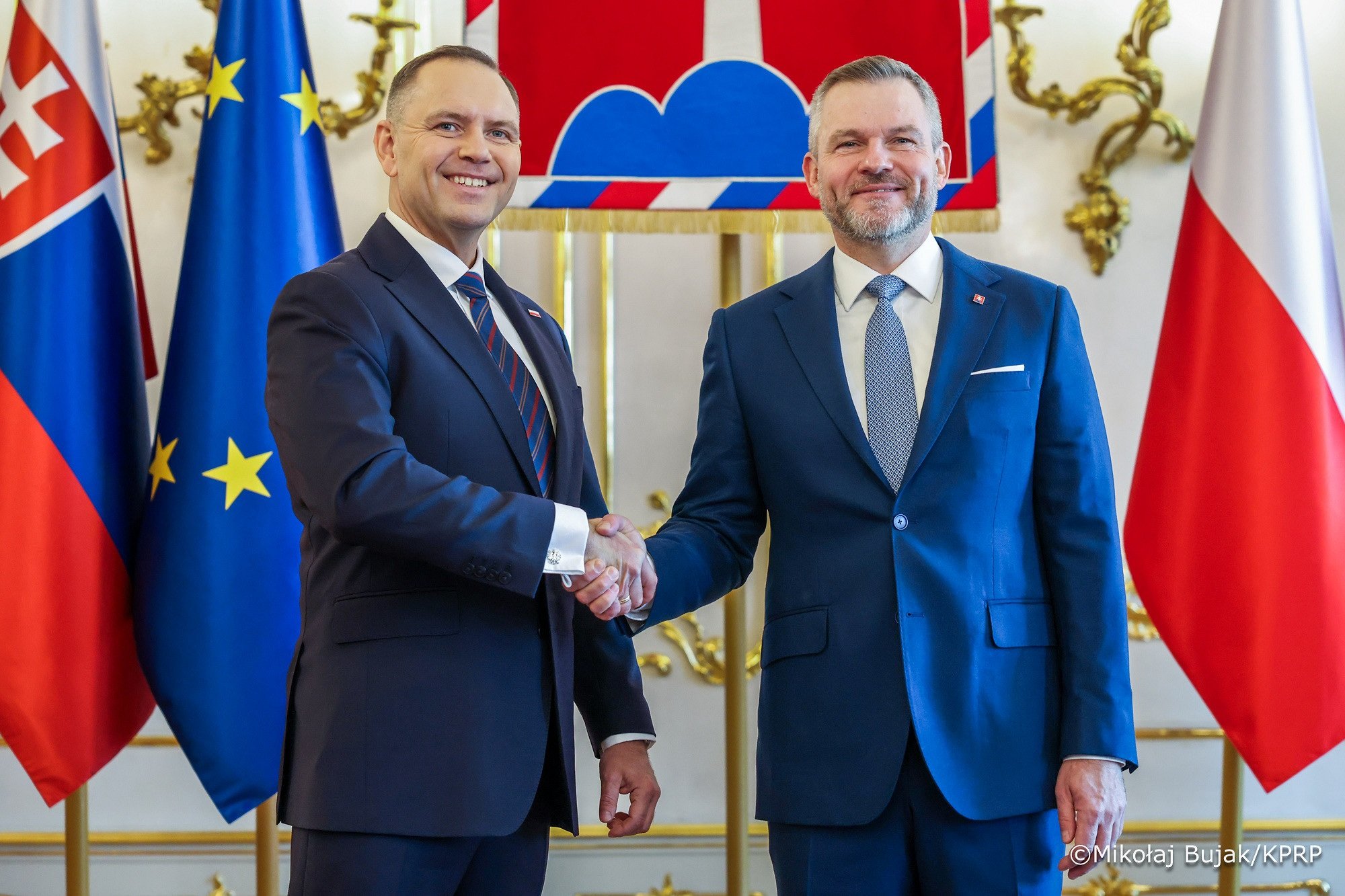 El presidente polaco, Karol Nawrocki, y su homólogo eslovaco, Peter Pellegrini, defienden la dignidad del matrimonio / Foto: Mikolaj Bujak (KPRP)