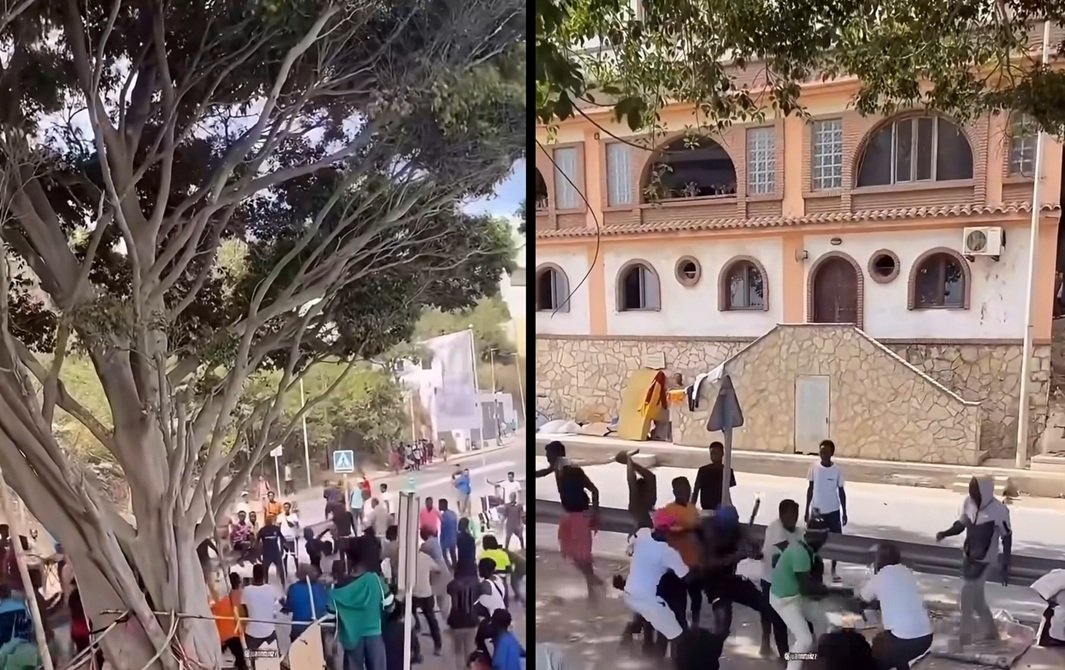 Enfrentamientos en Ceuta entre los propios emigrantes y también con la policía