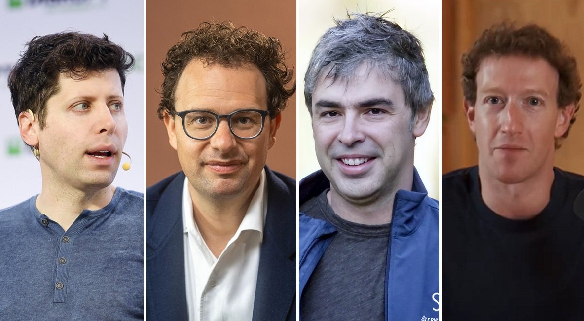 Sam Altman, Dario Amodei, Larry Page y Mark Zuckerberg son algunas caras de la IA Sam Altman, Dario Amodei, Larry Page y Mark Zuckerberg son algunas caras de la IA