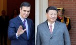 Pedro Sánchez, y el presidente chino, Xi Jinping, en una visita del Presidente chino a España