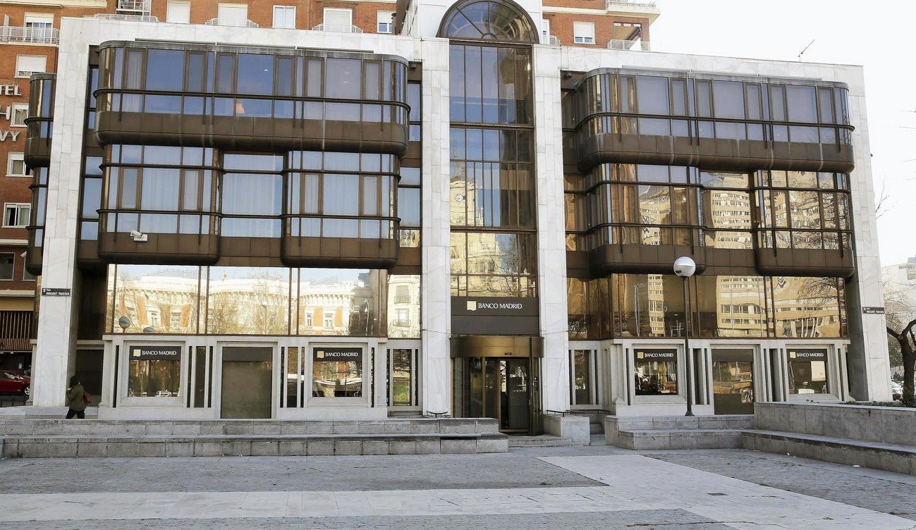 Sede de Banco Madrid, en la plaza de Colón, de Madrid. Sede de Banco Madrid, en la plaza de Colón, de Madrid.