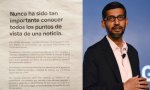 Sundar Pichai, CEO de Google, el gigante de Internet que es un depredador de la prensa libre