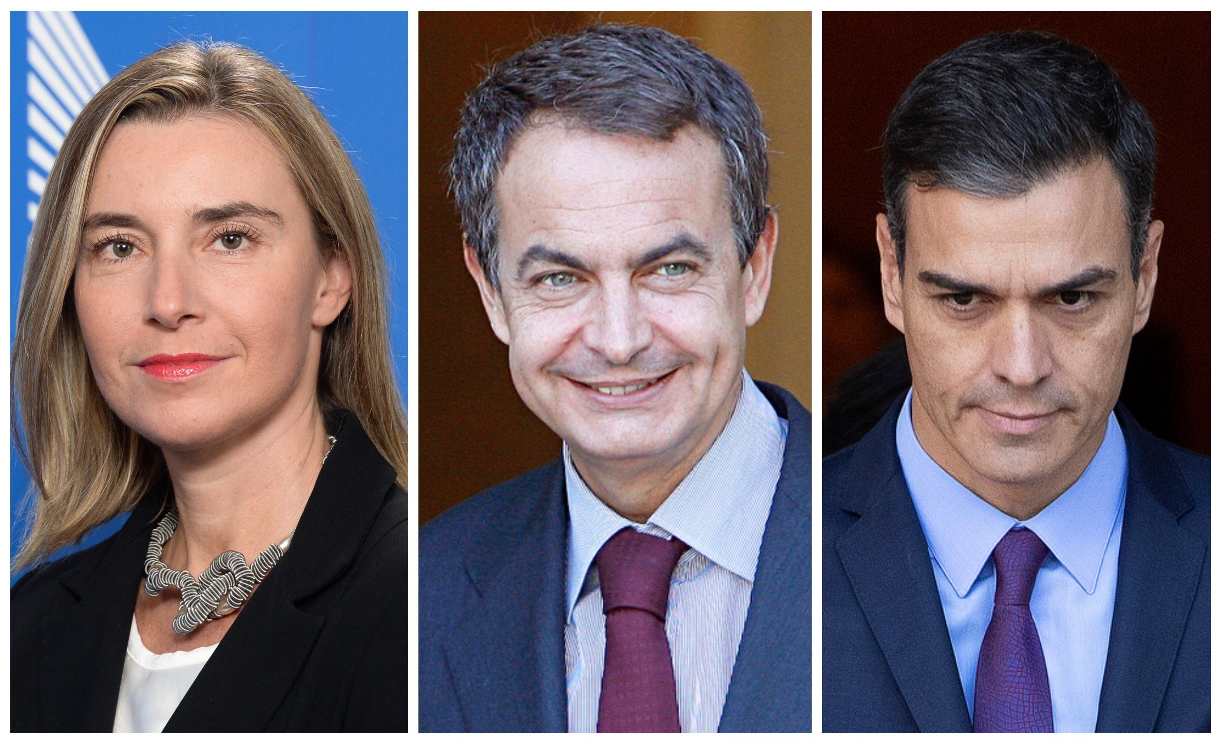 El trío Mogherini Zapatero Sánchez jamás acabará con el dictador Nicolás y con el bolivarianismo El trío Mogherini Zapatero Sánchez jamás acabará con el dictador Nicolás y con el bolivarianismo
