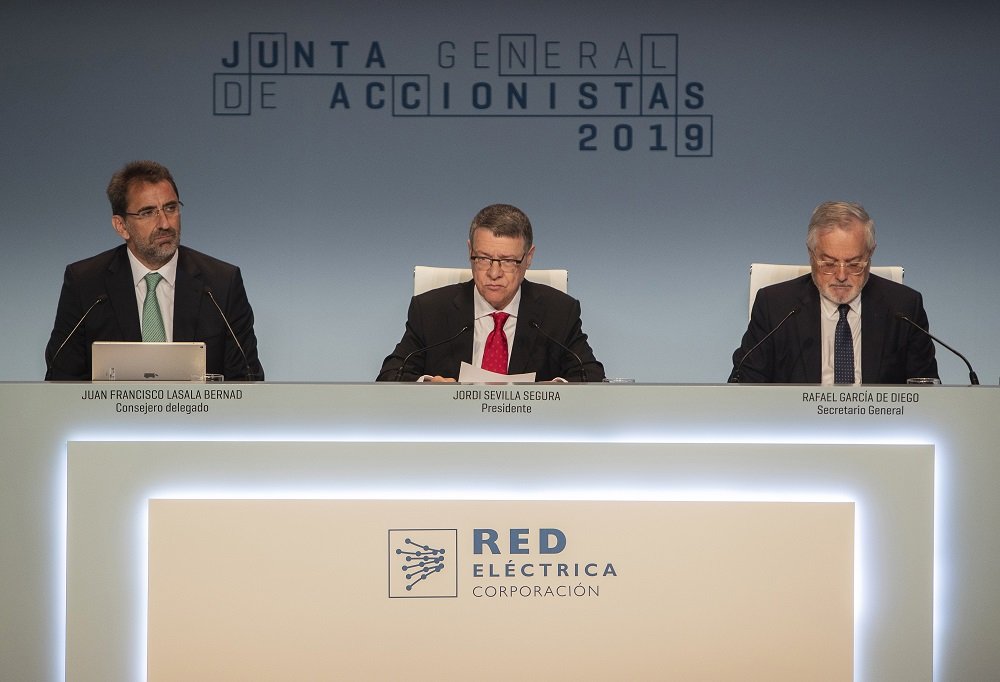 Jordi Sevilla, en su primera Junta de Accionistas de REE como presidente Jordi Sevilla, en su primera Junta de Accionistas de REE como presidente