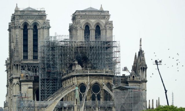 La catedral de París, Notre Dame, depués del incendio