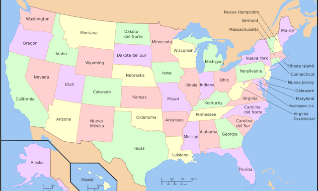 Mapa político EE.UU.