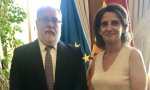 El comisario europeo de Energía y Acción Climática, Miguel Arias Cañete, y la ministra de Transición Ecológica, Teresa Ribera