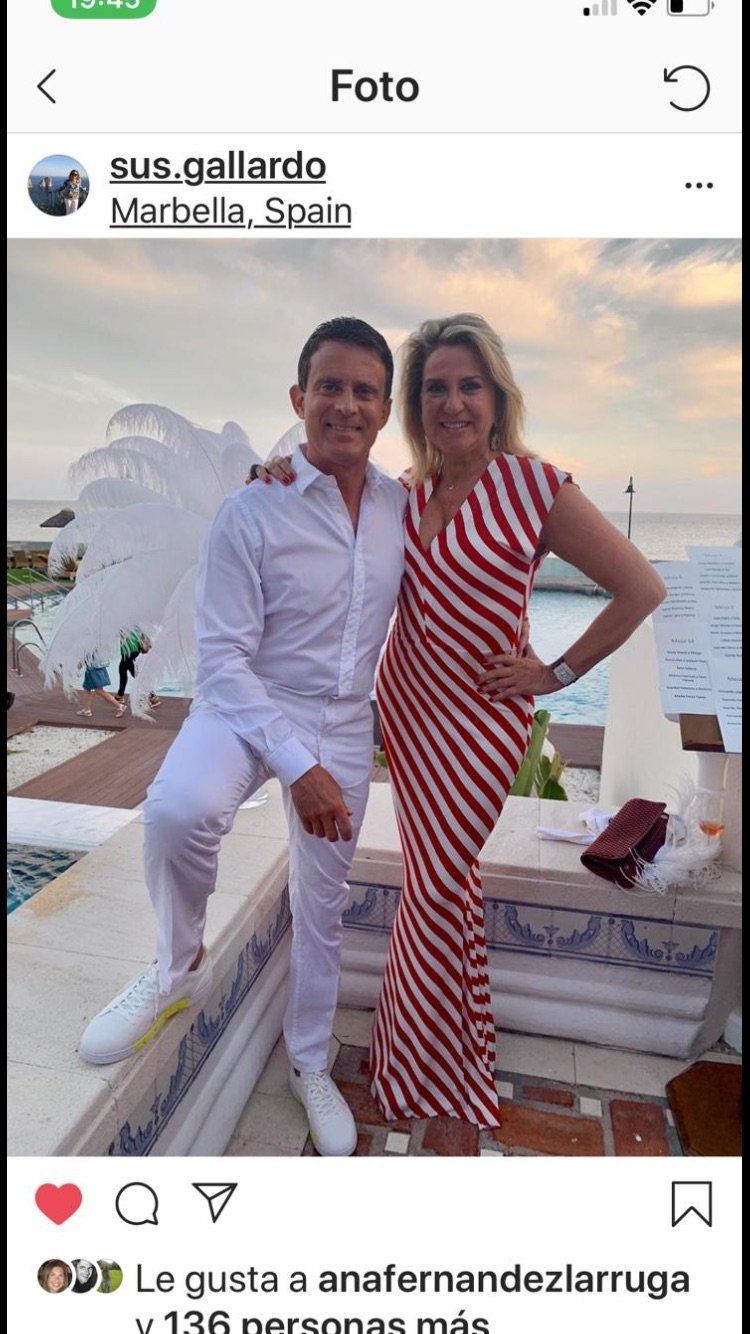 Manuel Valls con su prometida, Susana Gallardo