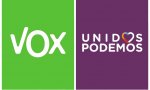 Logotipos de Vox y de Unidas Podemos